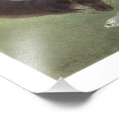 Otter diving for Fish-illustratie Foto Afdruk (Hoek)