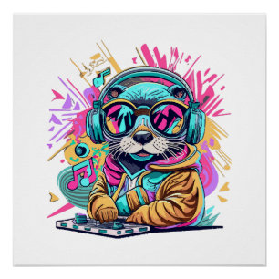 otter Dj 90s sfeer Perfect Poster