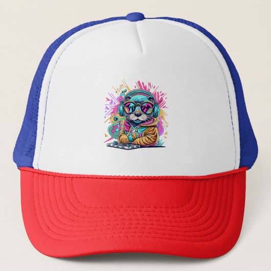 otter Dj 90s sfeer Trucker Pet (Voorkant)