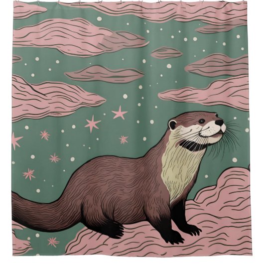 otter douchegordijn (Voorkant)