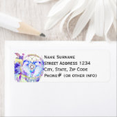 Otter Dreamcatcher Blauw Geel Bloemen Etiket (Insitu)