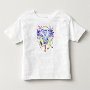 Otter Dreamcatcher Blauw Geel Bloemen Kinder Shirts