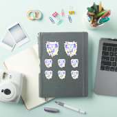 Otter Dreamcatcher Blauw Geel Bloemen Sticker (iPad Cover)