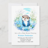 Otter Dreamscape Boy Baby shower Kaart (Voorkant)