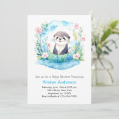 Otter Dreamscape Oasis Boy Baby shower Kaart (Staand voorkant)