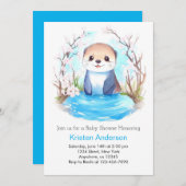 Otter Dreamscape Whimsical Magic Boy Baby shower Kaart (Voorkant / Achterkant)