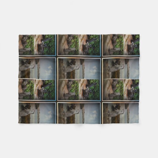 otter drie Afbeelding collage, klein Fleece Deken (Voorkant (Horizontaal))