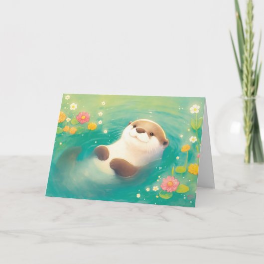 Otter Drijvende Sereniteit Kaart (Voorkant)