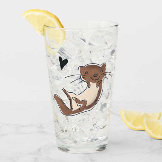 Otter drink glas (Voorkant ijs)