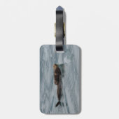 otter en baby van zee bagagelabel (Achterkant verticaal)