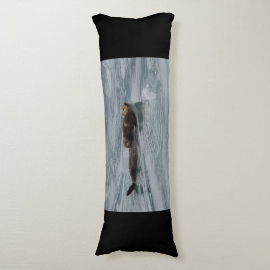 otter en baby van zee lichaamskussen (Voorkant Verticaal)