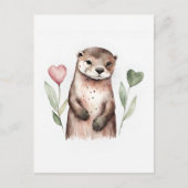Otter en de hartbloemen briefkaart (Voorkant)