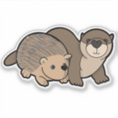 otter en egel sticker (Voorkant)