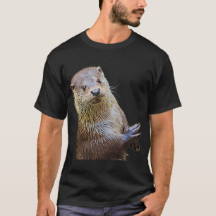 Otter en olieverfschilderij Zee Otter T-shirt