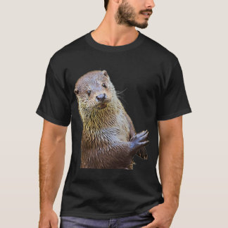Otter en olieverfschilderij Zee Otter T-shirt