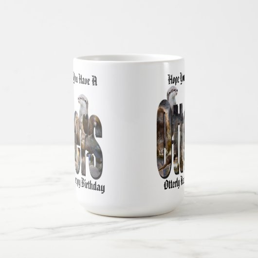 Otter en Otten Happy Birthday Logo, Koffiemok (Center)