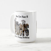 Otter en Otten Happy Birthday Logo, Koffiemok (Voorkant links)