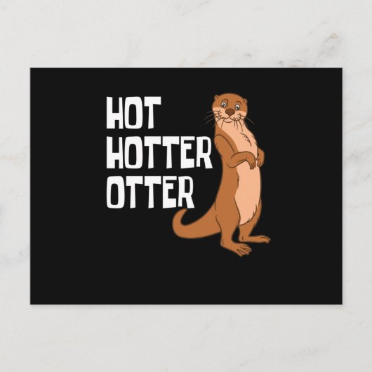 Otter en Zee Otters Hot Hotter Otter Feestdagenkaart (Voorkant)