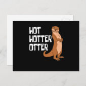 Otter en Zeeotters Hete Heetste Otter Feestdagenkaart (Voorkant / Achterkant)