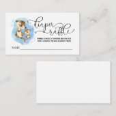 Otter Family Diaper Raffle-kaart Informatiekaartje (Voorkant / Achterkant)