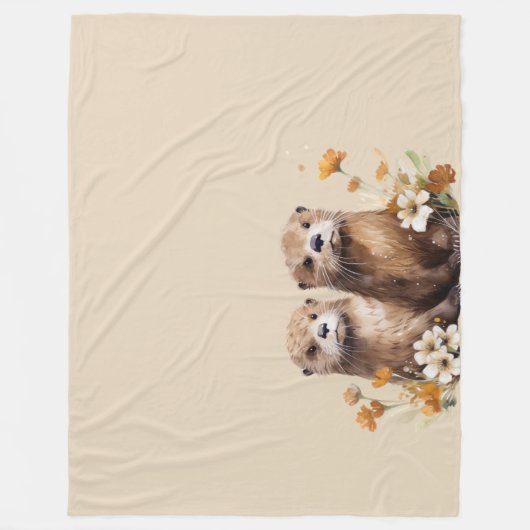 Otter  fleece deken (Voorkant)