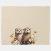 Otter  fleece deken (Voorkant (Horizontaal))