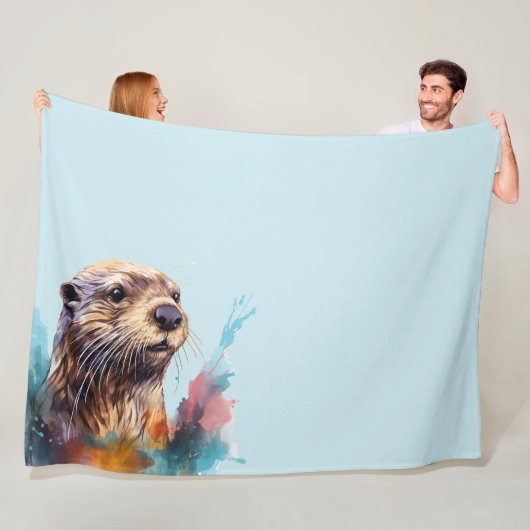 Otter  fleece deken (In situ)