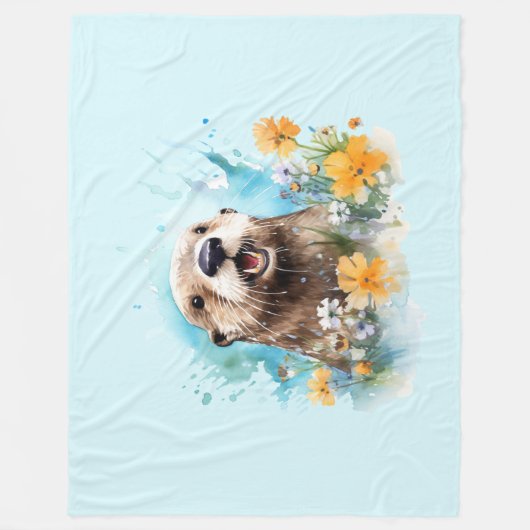 Otter  fleece deken (Voorkant)