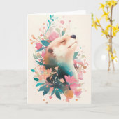 Otter Fluisteringen van Bloem Kaart (Gele Bloem)
