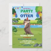 Otter Fun Birthday Party Park Zoo Animal Kaart (Voorkant)
