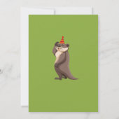 Otter Fun Birthday Party Park Zoo Animal Kaart (Achterkant)