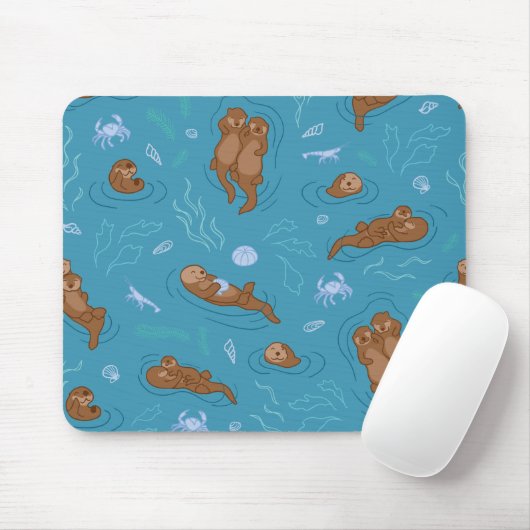 Otter fun muismat (Met muis)