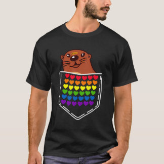 Otter Gay Bag LGBT Trots Rainbow Flag Gift T-shirt