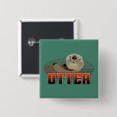 OTTER Gear Vierkante Button 5,1 Cm (Voorkant /achterkant)