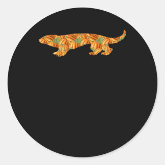 Otter Gemakkelijk Halloween kostuum Wezel Dierlijk Ronde Sticker