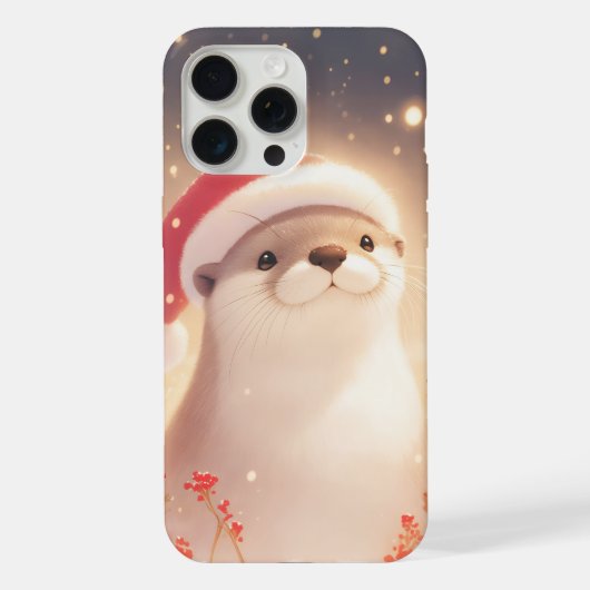 Otter Gezellig Kerstavond iPhone Hoesje (Achterkant)