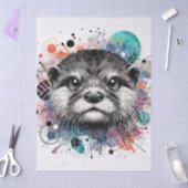 Otter Gezicht Multikleur Tissuepapier (Craft)