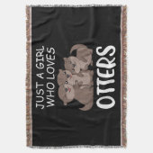 Otter Gift | Alleen een meisje dat van Otters houd Deken (Voorkant Verticaal)