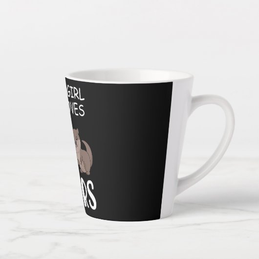 Otter Gift | Alleen een meisje dat van Otters houd Latte Mok (Rechts)