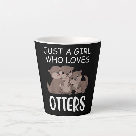 Otter Gift | Alleen een meisje dat van Otters houd Latte Mok (Voorkant)