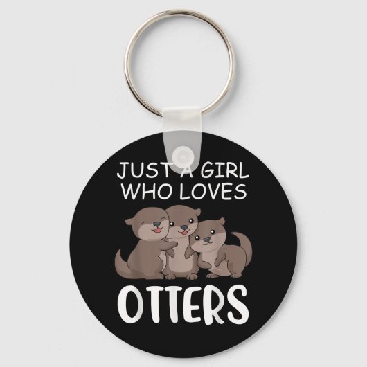 Otter Gift | Alleen een meisje dat van Otters houd Sleutelhanger (Voorkant)