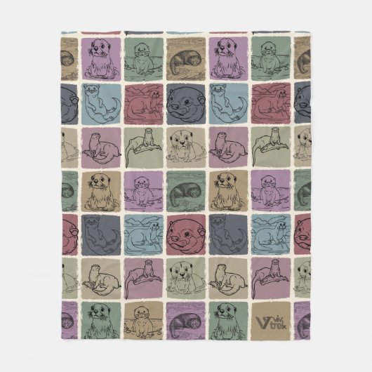 Otter Gift Blanket  Otter Lover Gooi Fleece Deken (Voorkant)