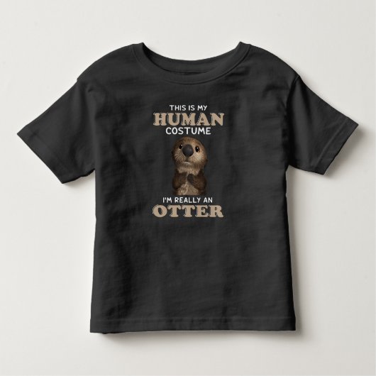 Otter Gift | Mijn menselijke kostuum Ik ben echt e Kinder Shirts (Voorkant)