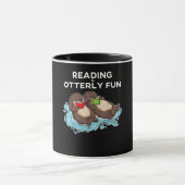Otter Gift | Zee Otter Book Reading Gift Bookworm Mok (Midden)