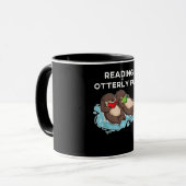 Otter Gift | Zee Otter Book Reading Gift Bookworm Mok (Voorkant links)