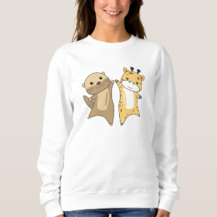 Otter Giraffe zoete dieren voor kinderen Trui