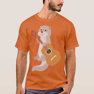 Otter gitarist cadeau dierlijke gitaar muziek Otte T-shirt