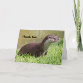 Otter Grass Wildlife Foto Bedankkaart (Voorkant)