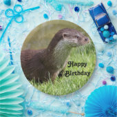 Otter Grass Wildlife Foto van Birthday Papieren Bordje (Feest)
