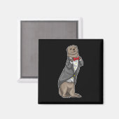 Otter Groom Bow Stropdas bruiloft Magneet (Voorkant / Achterkant)